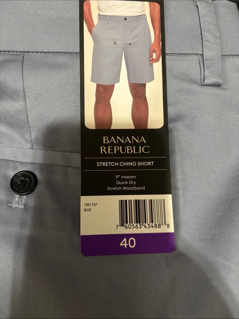 Banana Republic Light Blue Stretch Chino Shorts